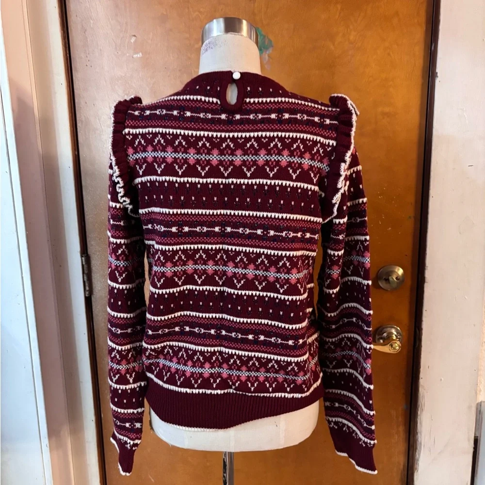 Molly Bracken fair isle sweater.  Large - Picture 5 of 7